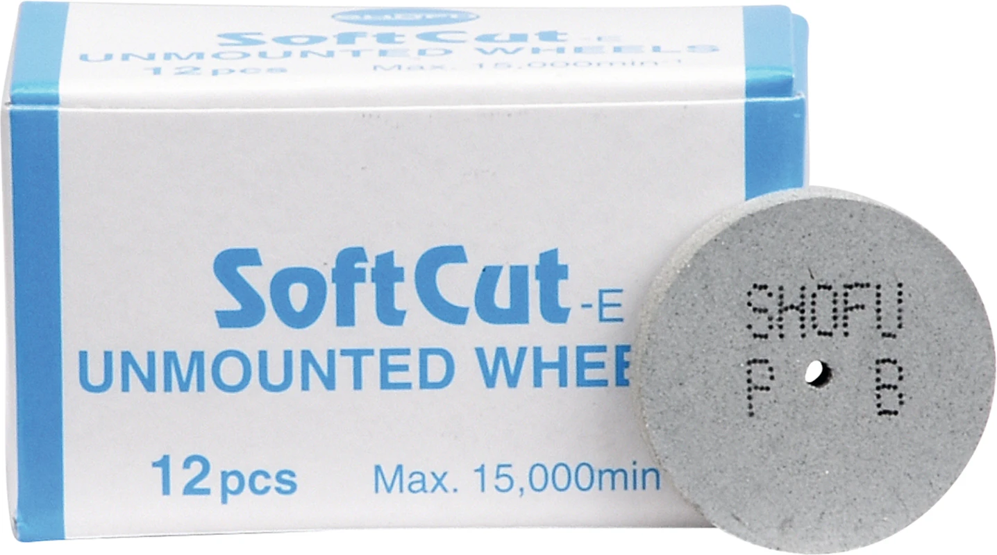 SOFTCUT-E Packung 12 Stück unmontiert, Rad, PB blauer Ring, ISO 220