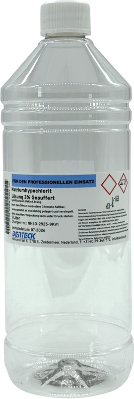 Natrium Hypochlorit Flasche 1 Liter 3% Natrium Hypochlorit Flasche 1 Liter 3%
