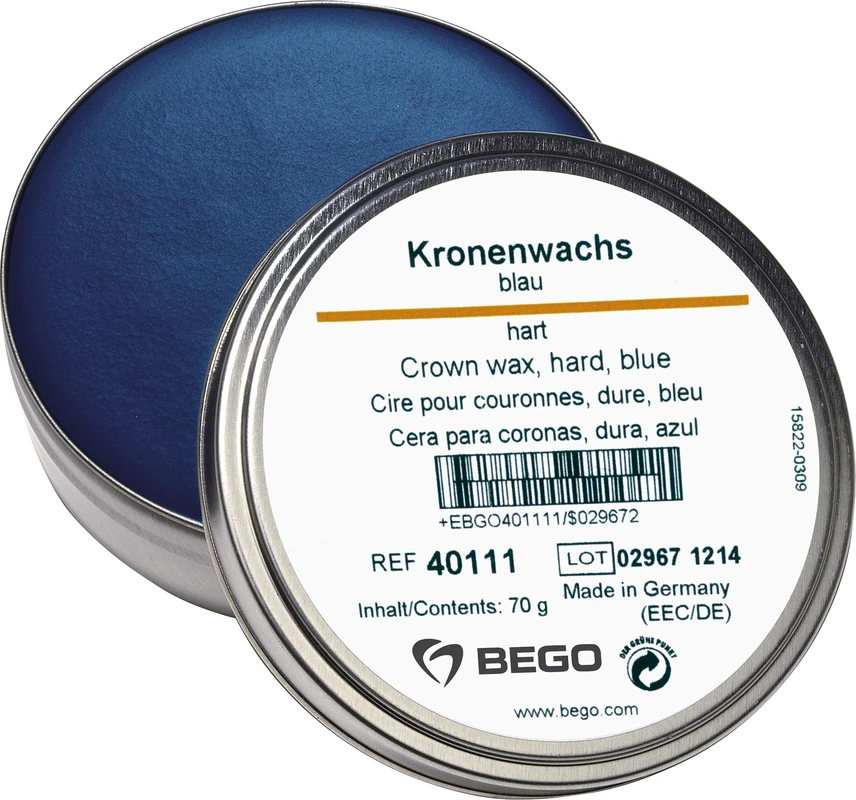Kronenwachs Dose 70 g blau, hart