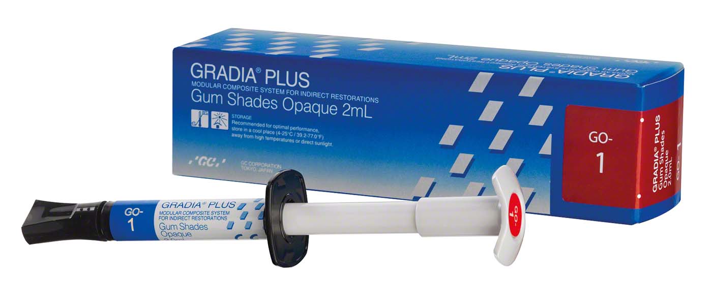 GC GRADIA® PLUS Spritze 2 ml Paste gum opak GO-1 GC GRADIA® PLUS GC