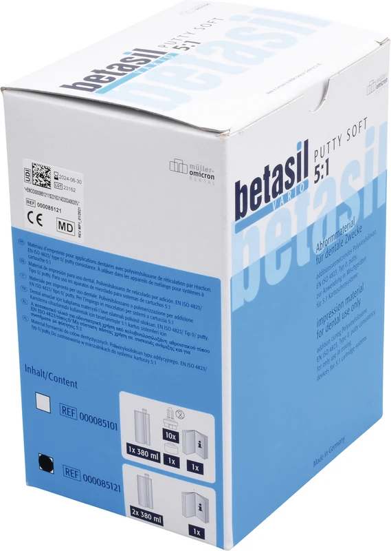 betasil® VARIO PUTTY SOFT Packung 2 x 380 ml Kartusche 5:1 soft, 1 Fix Cap