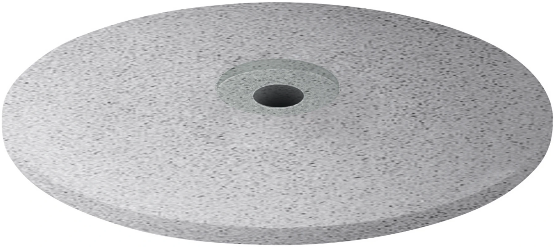 EVE ECOCERAM Packung 100 Stück unmontiert, hellgrau grob, Figur Linse, 22 x 4 mm