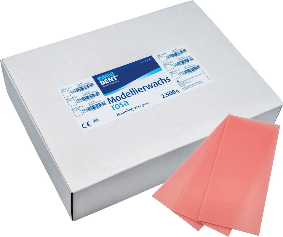 Modellierwachs rosa Packung 2,5 kg mittel, 1,25 mm