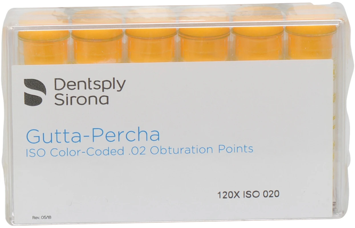 Gutta-Percha Spitzen Packung 120 Stück Taper.02 ISO 020