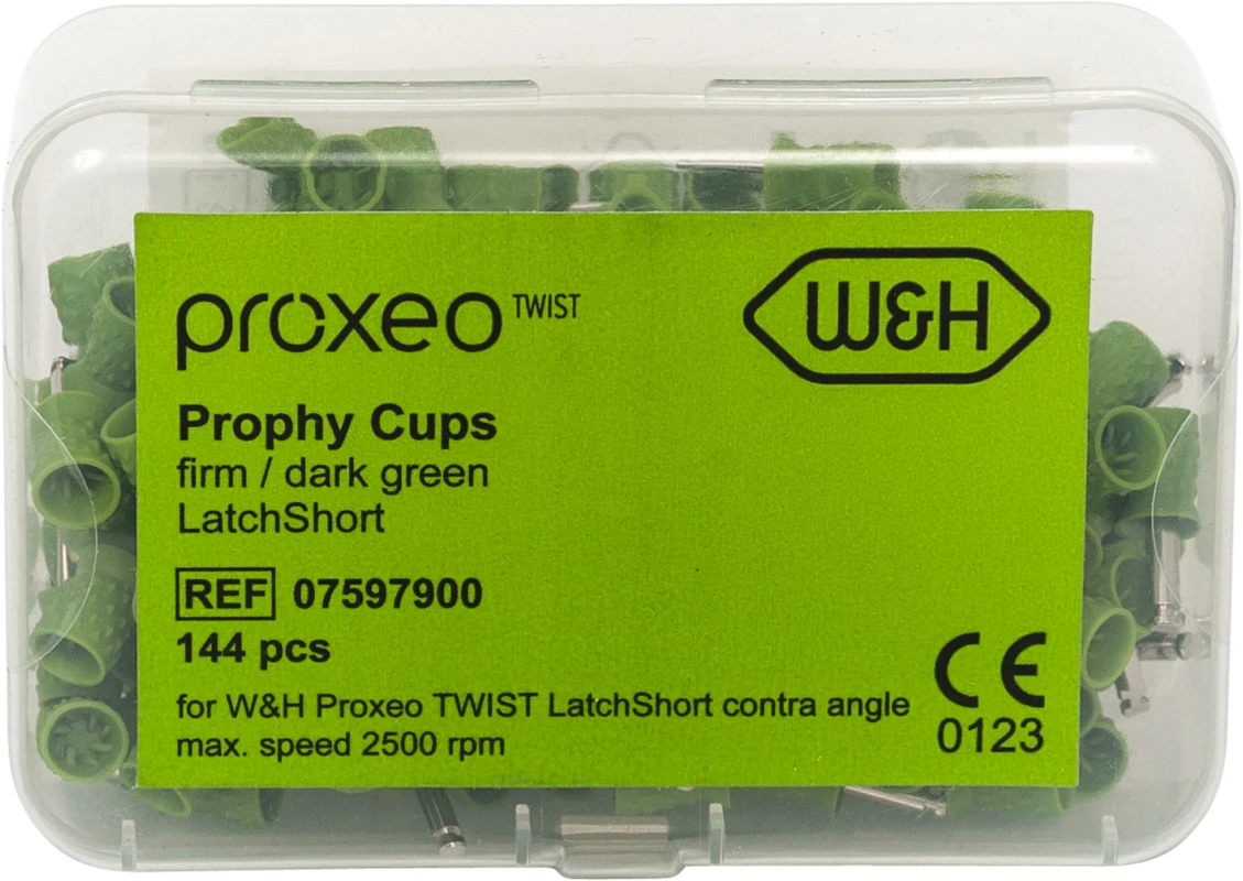Proxeo TWIST LatchShort Kelche und Bürsten Packung 100 Stück fest, dunkelgrün