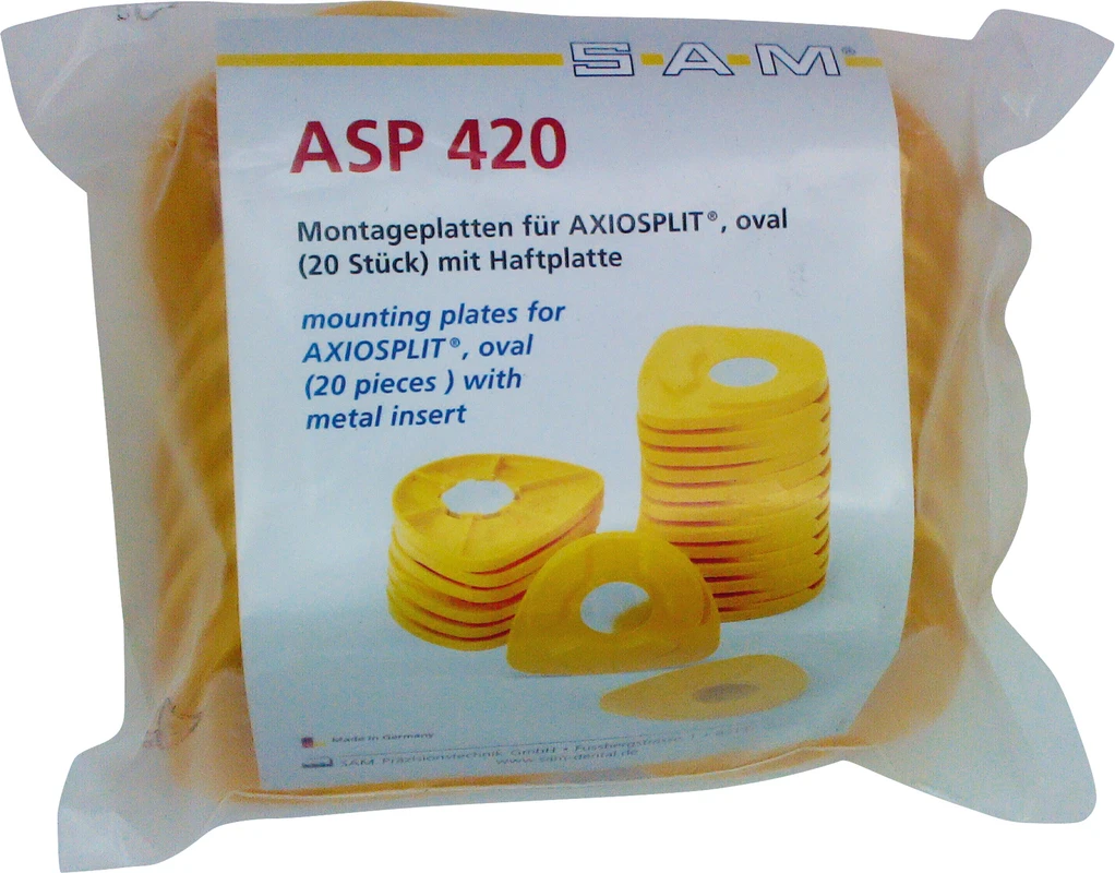 Artikulator Montageplatten Packung 20 Stück oval, AXIOSPLIT