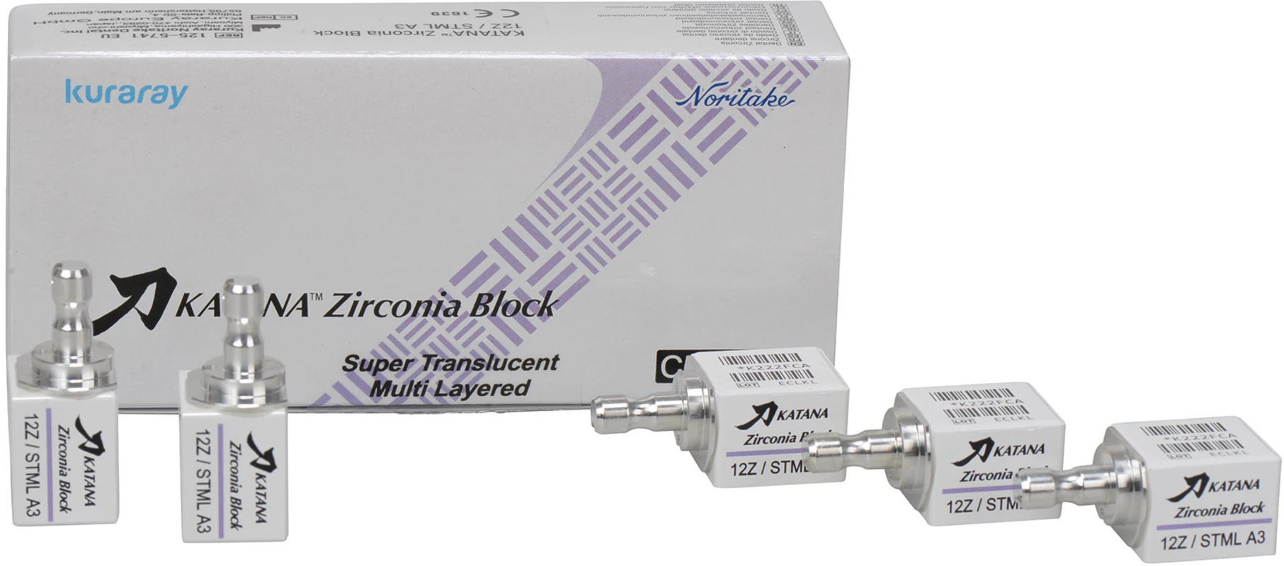 KATANA™ Zirconia Block Packung 5 Stück Größe 12Z, A3