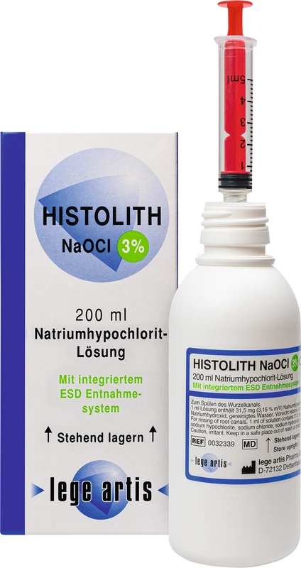 HISTOLITH NaOCl 3% Flasche 200 ml Lösung mit ESD-Entnahmesystem
