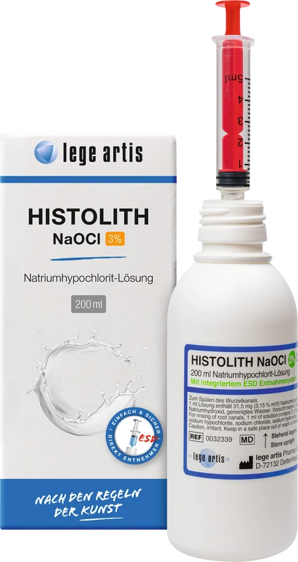 HISTOLITH NaOCl 3% Flasche 200 ml Lösung mit ESD-Entnahmesystem