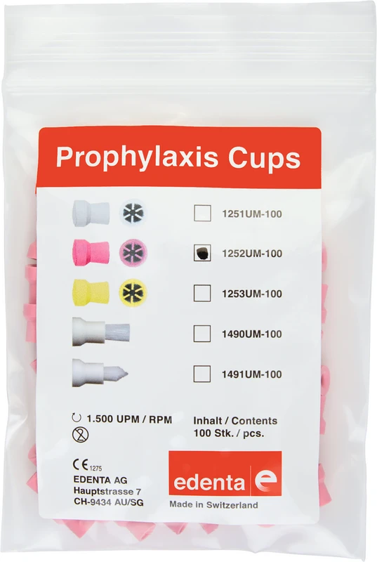 Snap-On Cups Packung 100 Stück rosa ISO 060, unmontiert