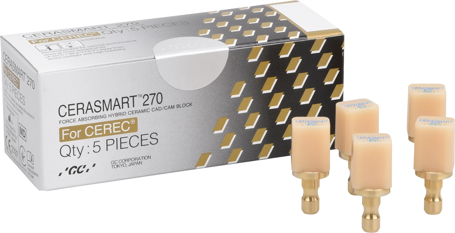 GC CERASMART™ 270 Packung 5 Stück Größe 14L, A2 LT, Cerec