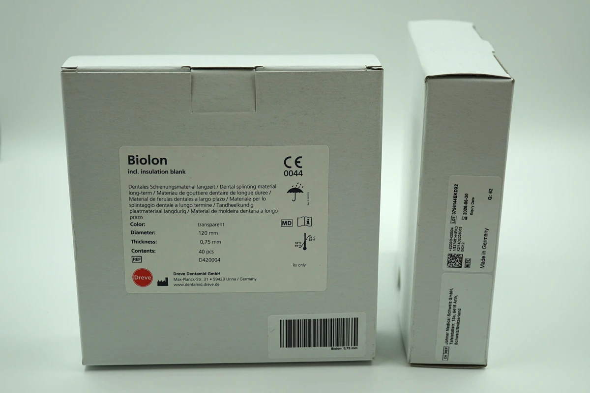 Biolon Packung 40 Stück klar-transparent, Ø 120 mm, Stärke 0,75 mm Biolon Dreve Dentamid