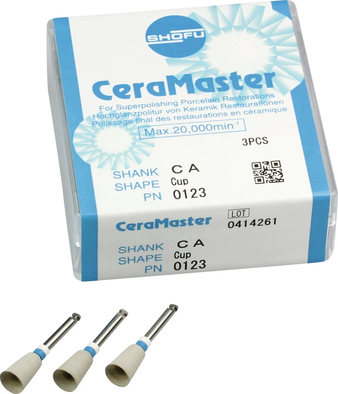 CeraMaster Packung 3 Stück beige, RA blau/weiß, Figur Kelch, ISO 065
