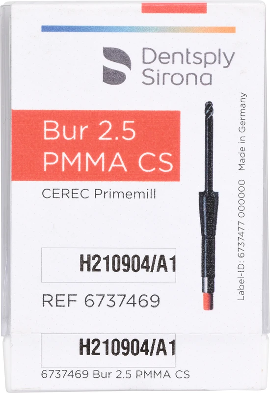 CEREC® Primemill Bur Packung 3 Stck rot, 2,5 mm