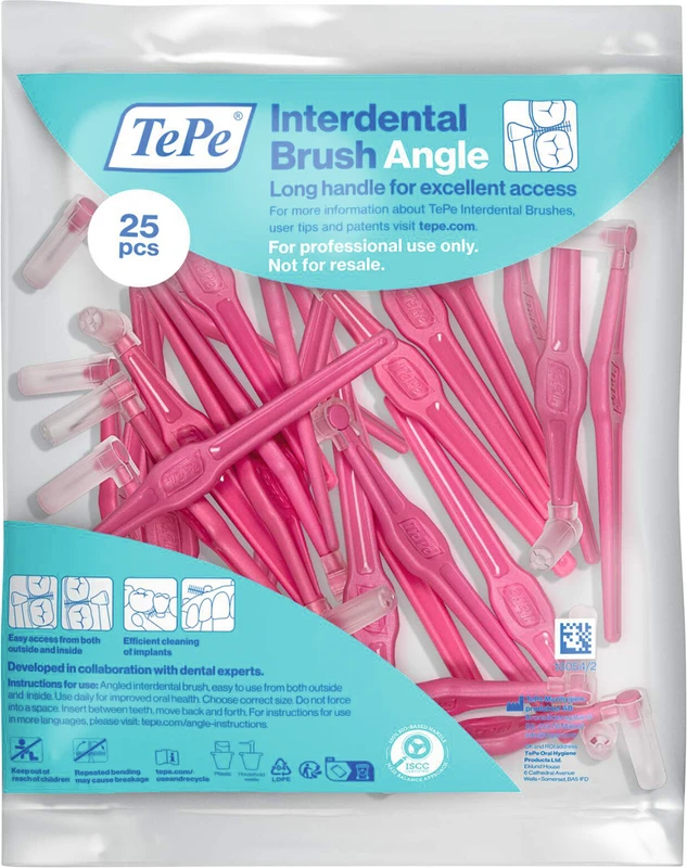 TePe® Interdentalbürsten Angle™ Packung 25 Stück pink, Ø 0,4 mm