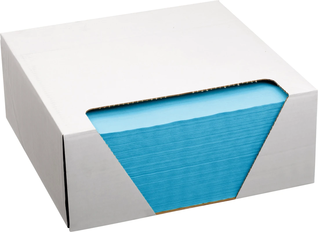 Dentalservietten Karton 1.000 Stück blau, 36 x 36 cm Dentalservietten Akzenta