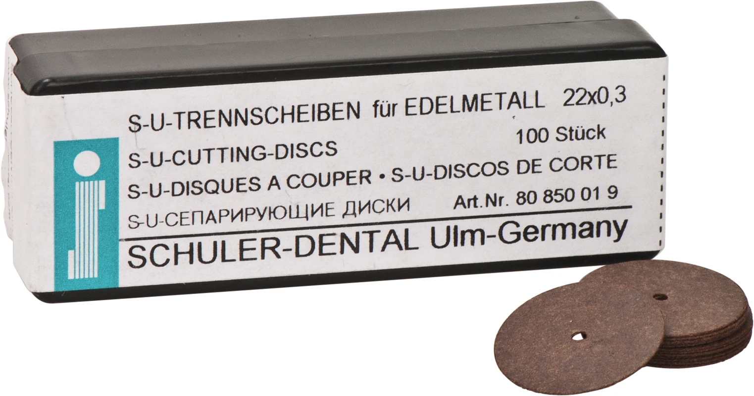 S-U-Trennscheiben für Edel- und NE-Metalle Packung 100 Stück Ø 22 mm x 0,3 mm