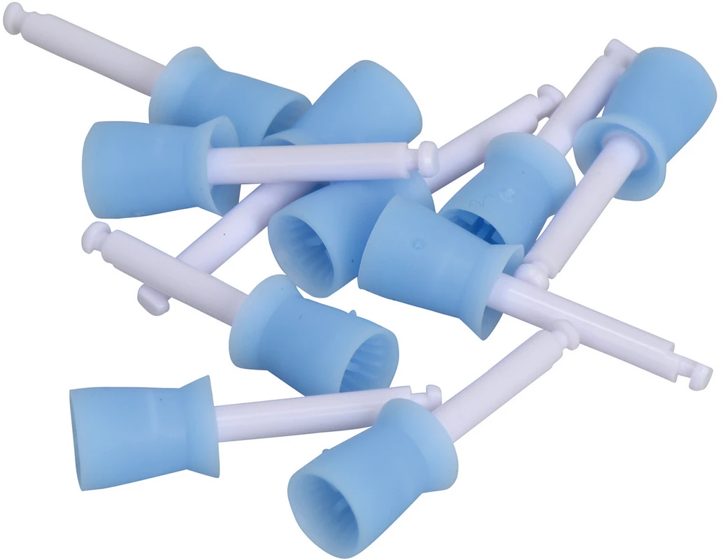 Prophylaxis Cups Packung 100 Stück blau medium, RA, Figur 034, 9 mm, ISO 060