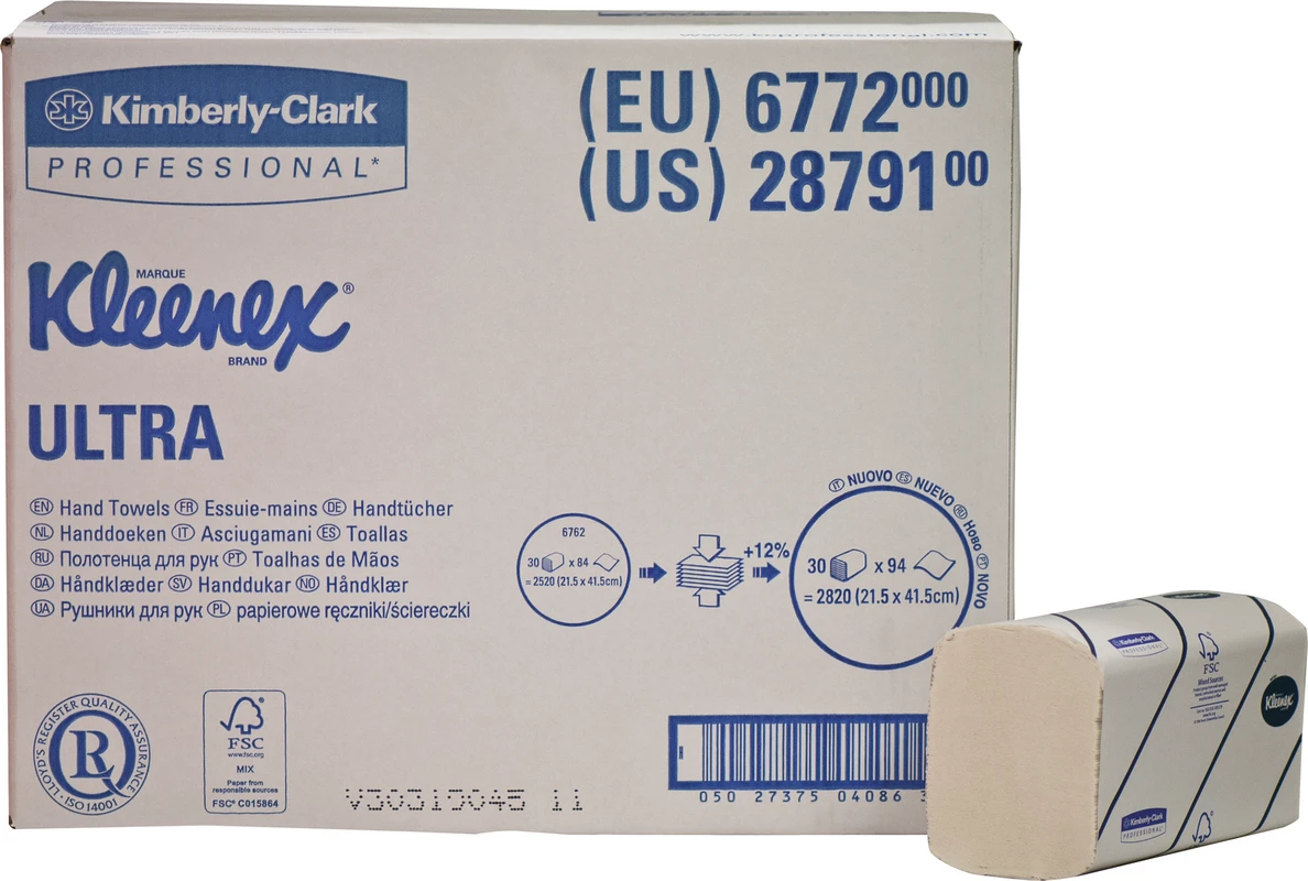 Kleenex® Ultra Karton 30 x 94 Stück 21,5 x 41,5 cm, 2-lagig