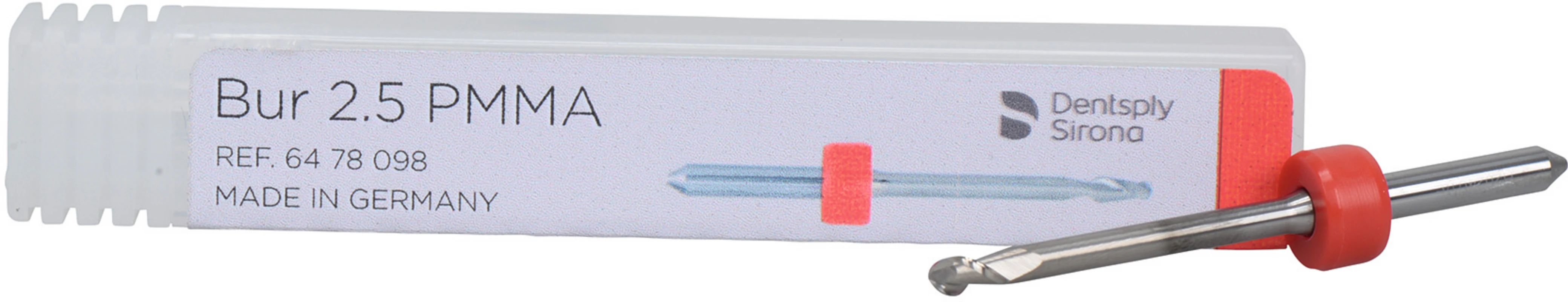 Schleifer und Fräser für inLab MC X5 Stück 2,5 mm, rot PMMA