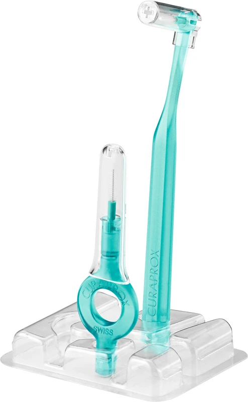 CURAPROX CPS prime start Packung 5 Bürsten 06 türkis, Ø 2,2 mm, 2 Halter (UHS 409, UHS 470)