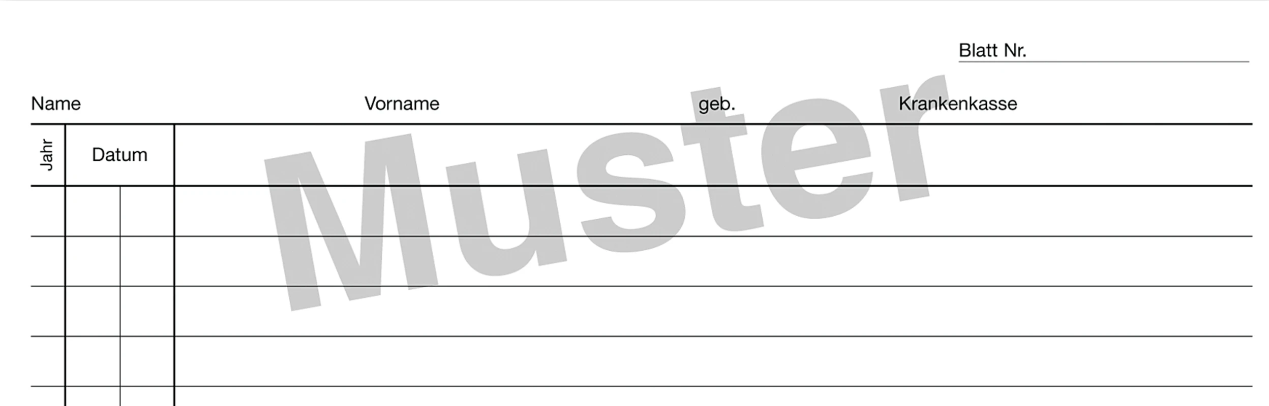 Krankenblatt M1 Spitta Verlag