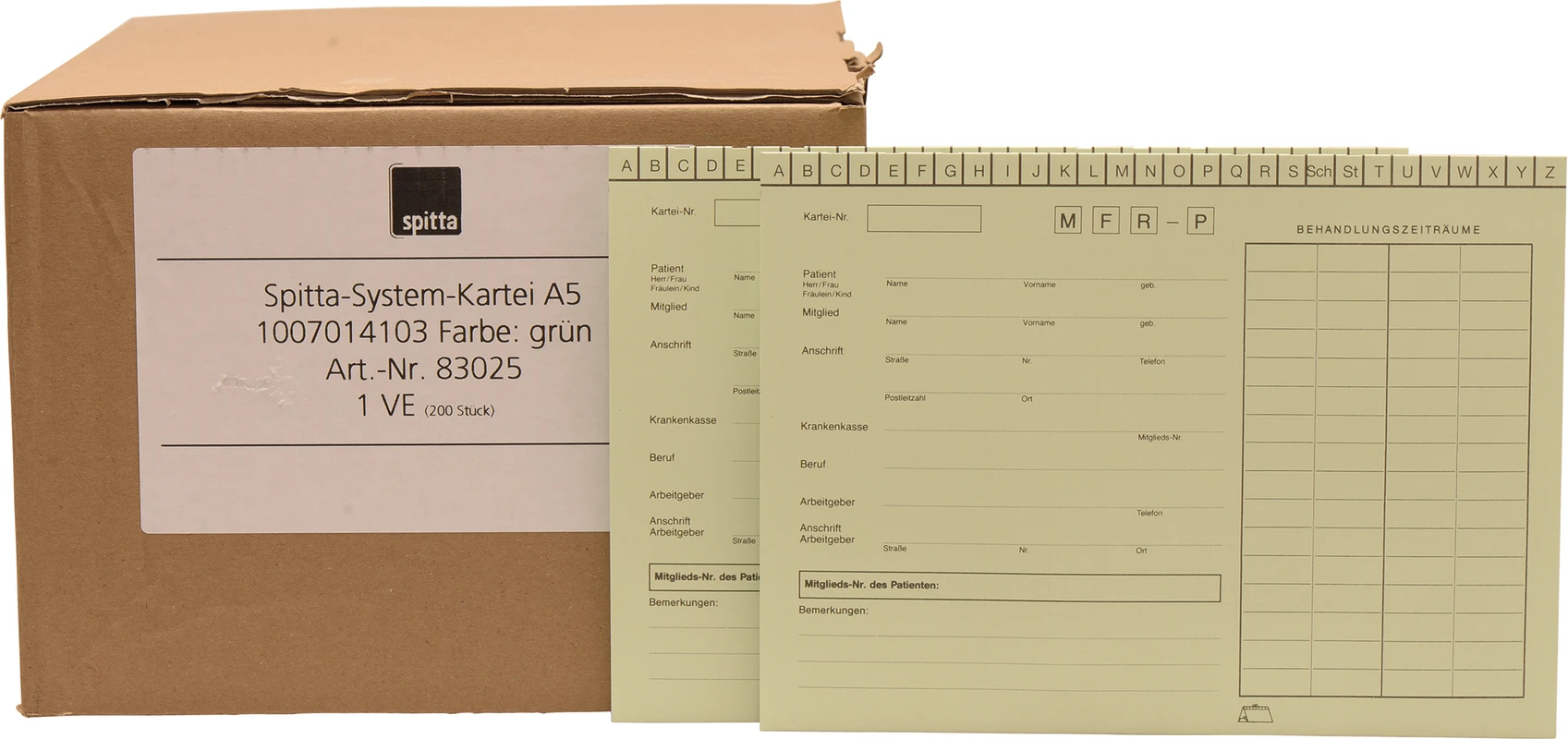 System Karteikarten A5 Packung 200 Stück grün