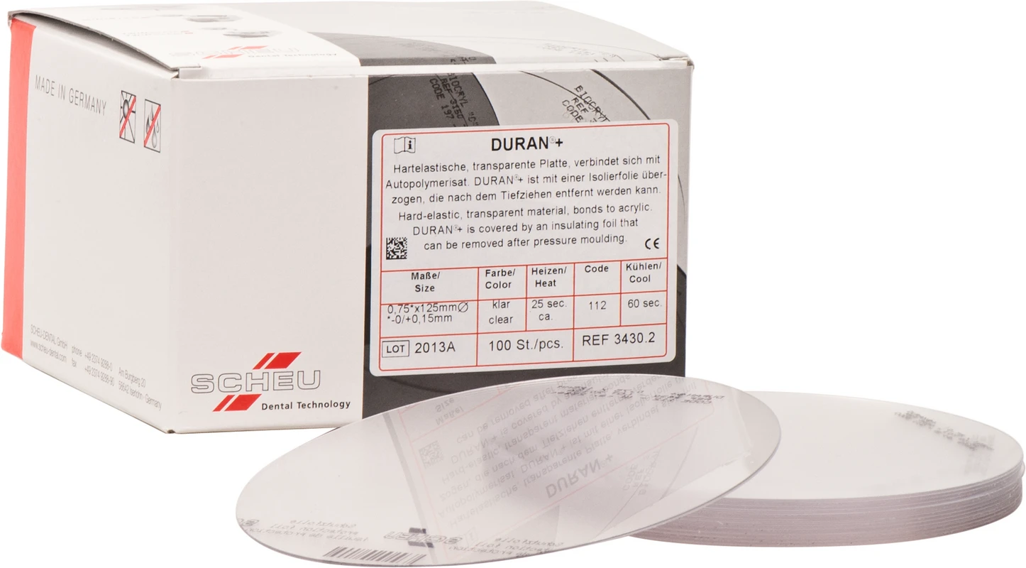 DURAN®+ Packung 100 Stück Ø 125 mm, Stärke 0,75 mm