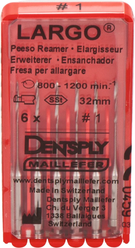 LARGO® Peeso Reamer A0009-24 Satz 6 Stück 32 mm, Gr. 1