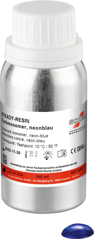 STEADY-RESIN Neonmonomere Flasche 100 ml neonblau