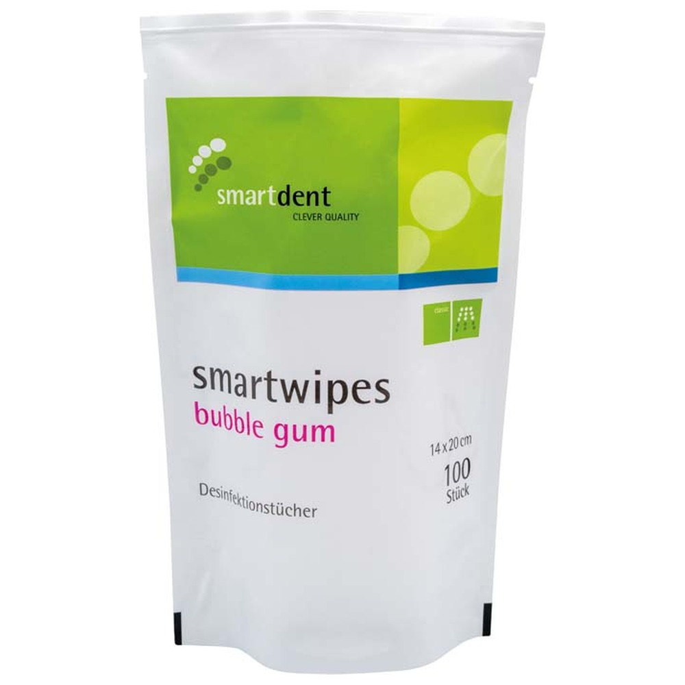 smartwipes - Beutel 100 Stück bubble gum, 14 x 20 cm