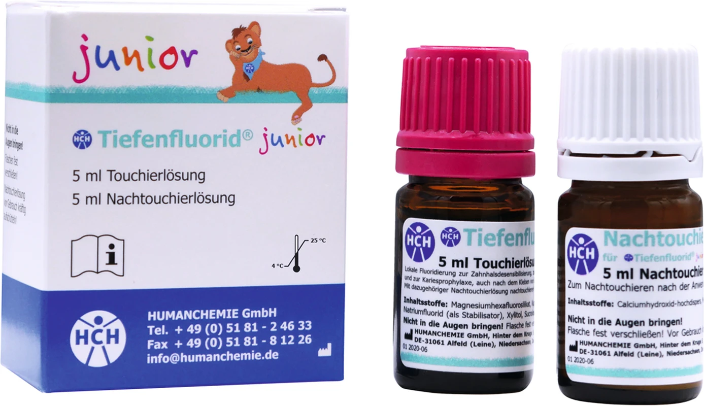 Tiefenfluorid® junior Packung 5 ml Touchierlösung, 5 ml Nachtouchierlösung