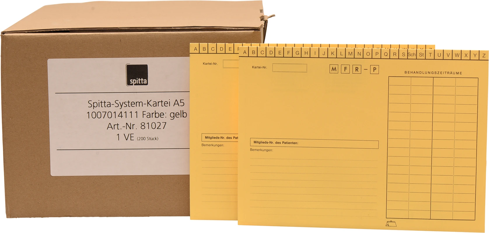 System Karteikarten für Adrema Spitta Verlag