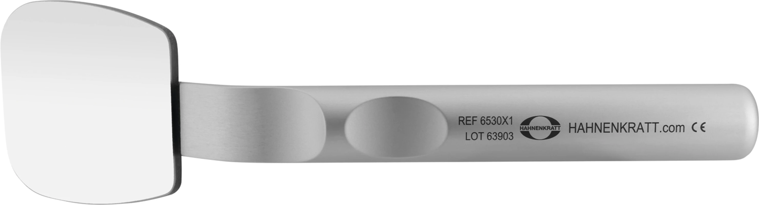 Fotospiegel FS Rhodium Stück einseitig, 58 x 76 mm, Griff abgewinkelt
