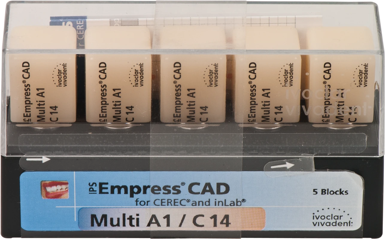 IPS Empress® CAD Multi for CEREC Packung 5 Stück Gr. C14, A1