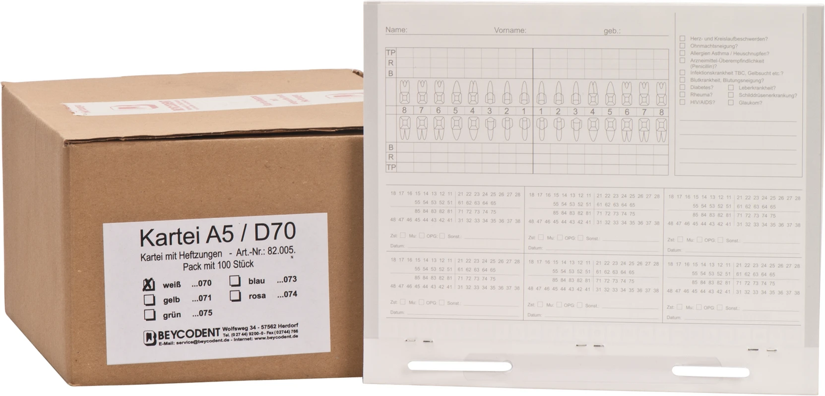 Karteimappe A5/D70 Beycodent