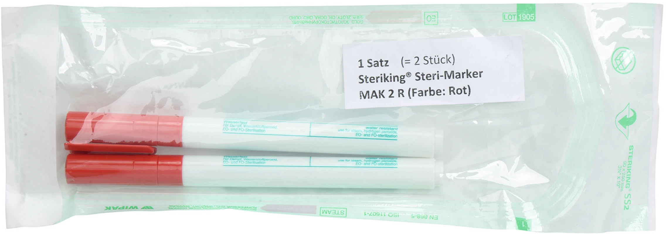 Nicht-toxische Marker Packung 2 Stück rot