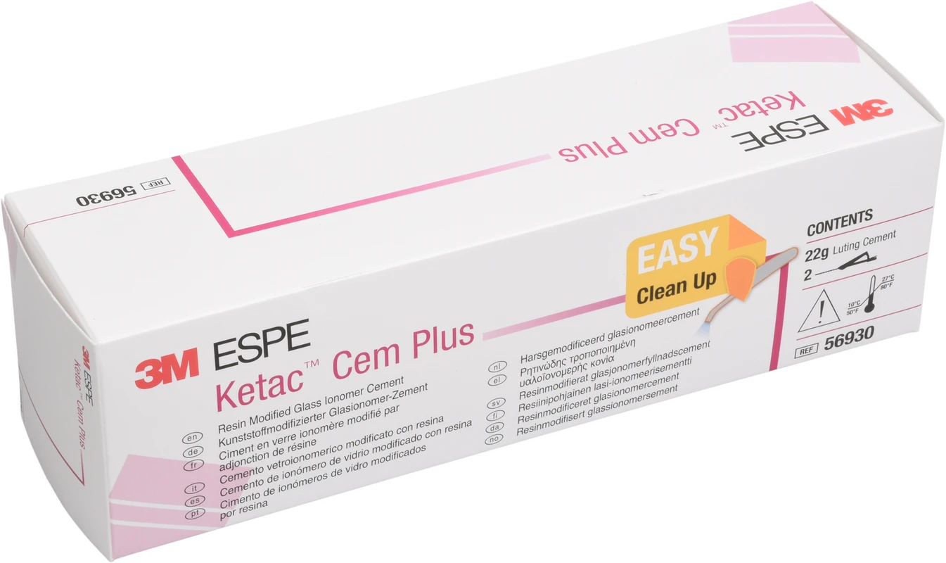 Ketac™ Cem Plus Packung 2 x 11 g Clicker, 1 Anmischblock