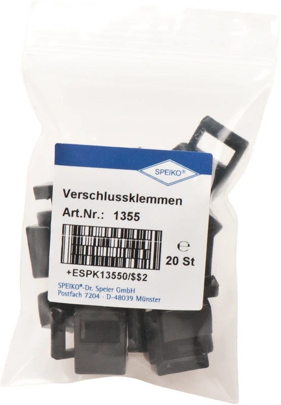 Labor-Container Packung 20 Verschlussklemmen (Größe 2, 3)