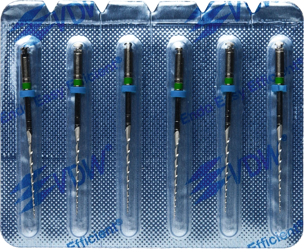 Mtwo® Blisterpackung 6 Instrumente ABT 21 mm, 31 mm, Taper.04, ISO 035 Mtwo® Instrumente VDW