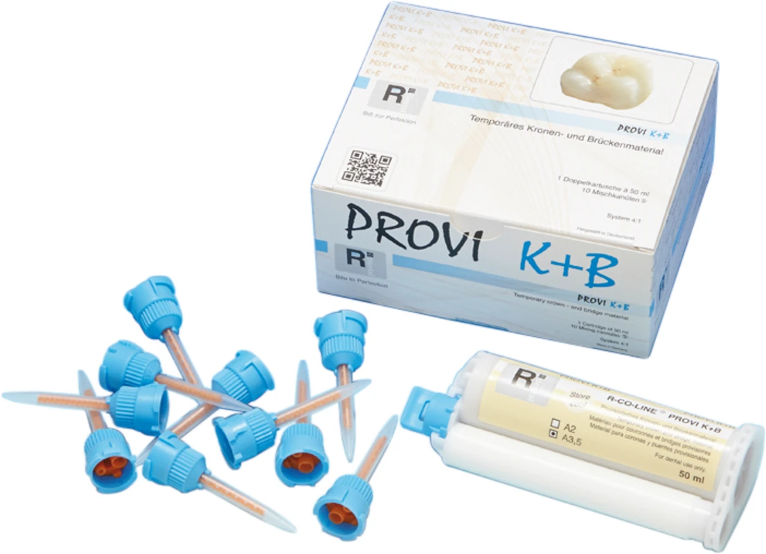 R-CO-LINE PROVI K+B Packung 50 ml Doppelkartusche A2, 10 Mischkanülen PN