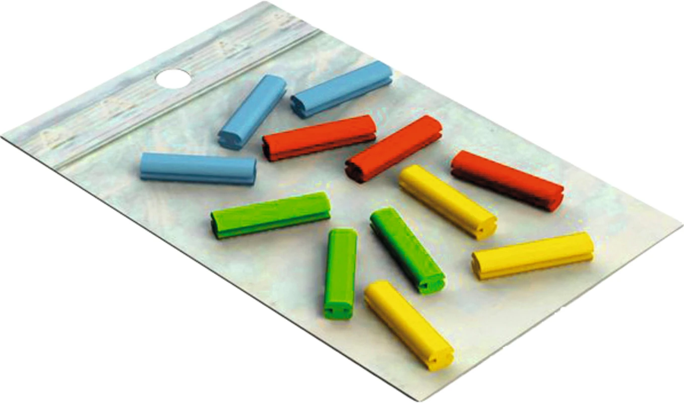 Coloured Silicone Strip Set Set 12 Stück, 21 mm lang