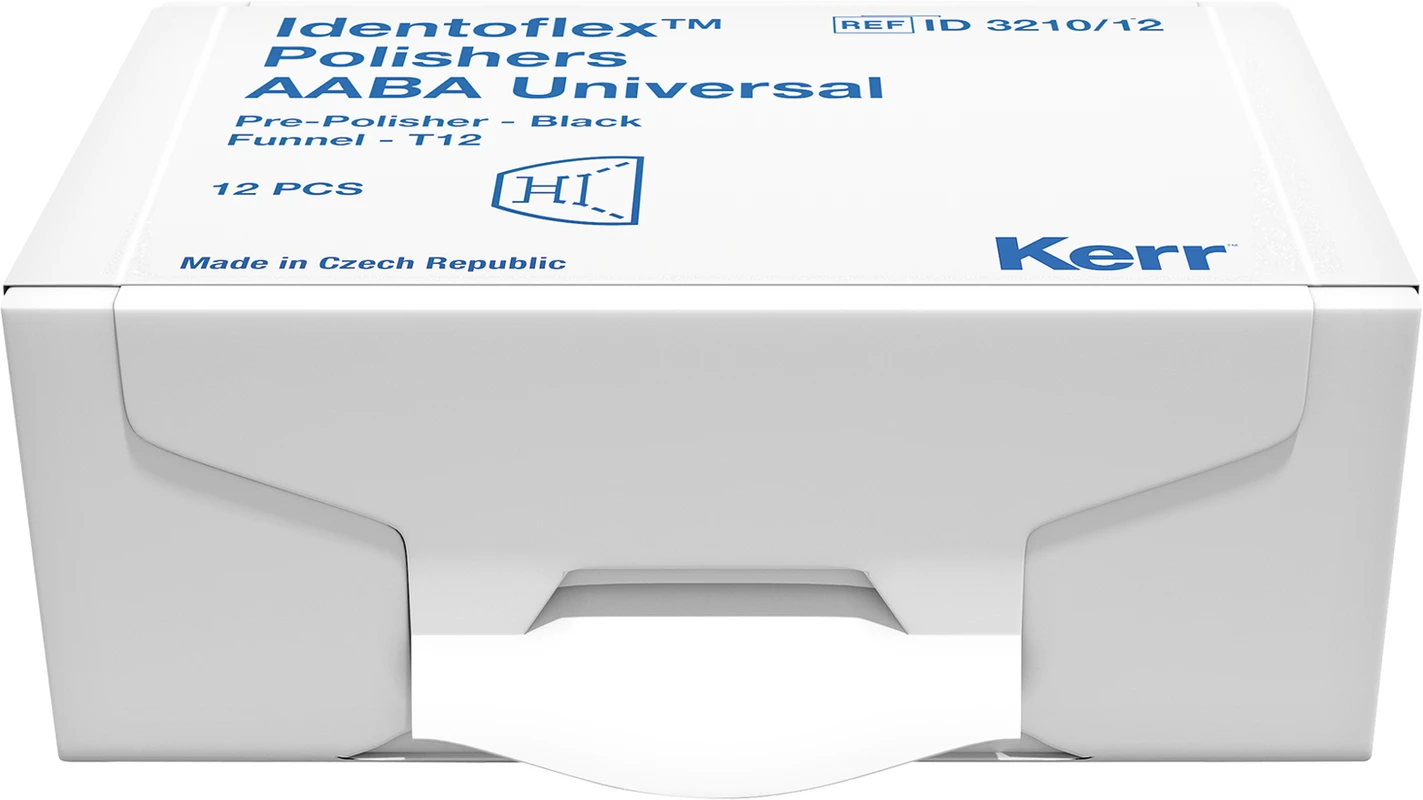 AABA-Dental™ Universal Packung 12 Stück unmontiert, schwarz, Figur Kelch