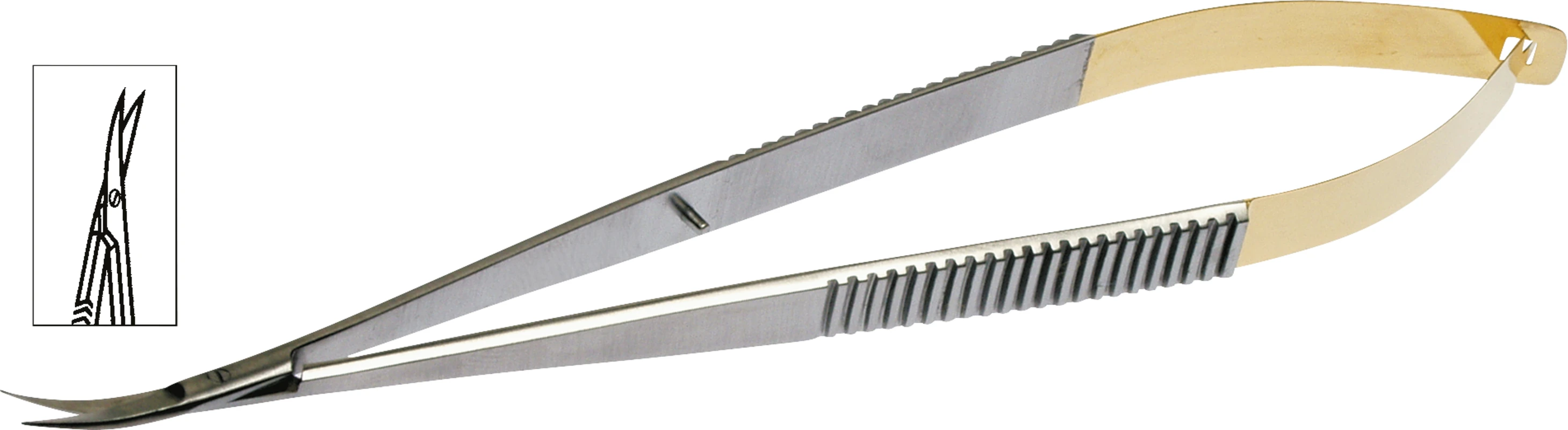 KKD® Schere TC Line nach Jacobsen Stück 17 cm, gebogen, gezackt