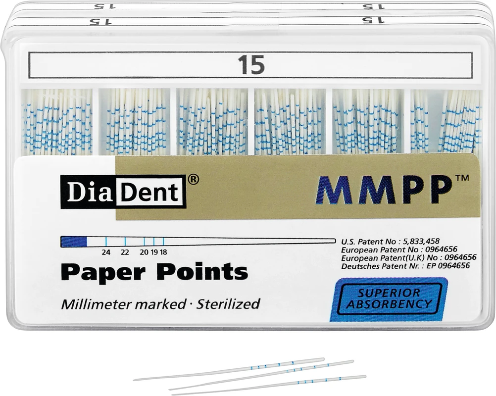 DiaDent® Papierspitzen Packung 200 Stück ISO 015