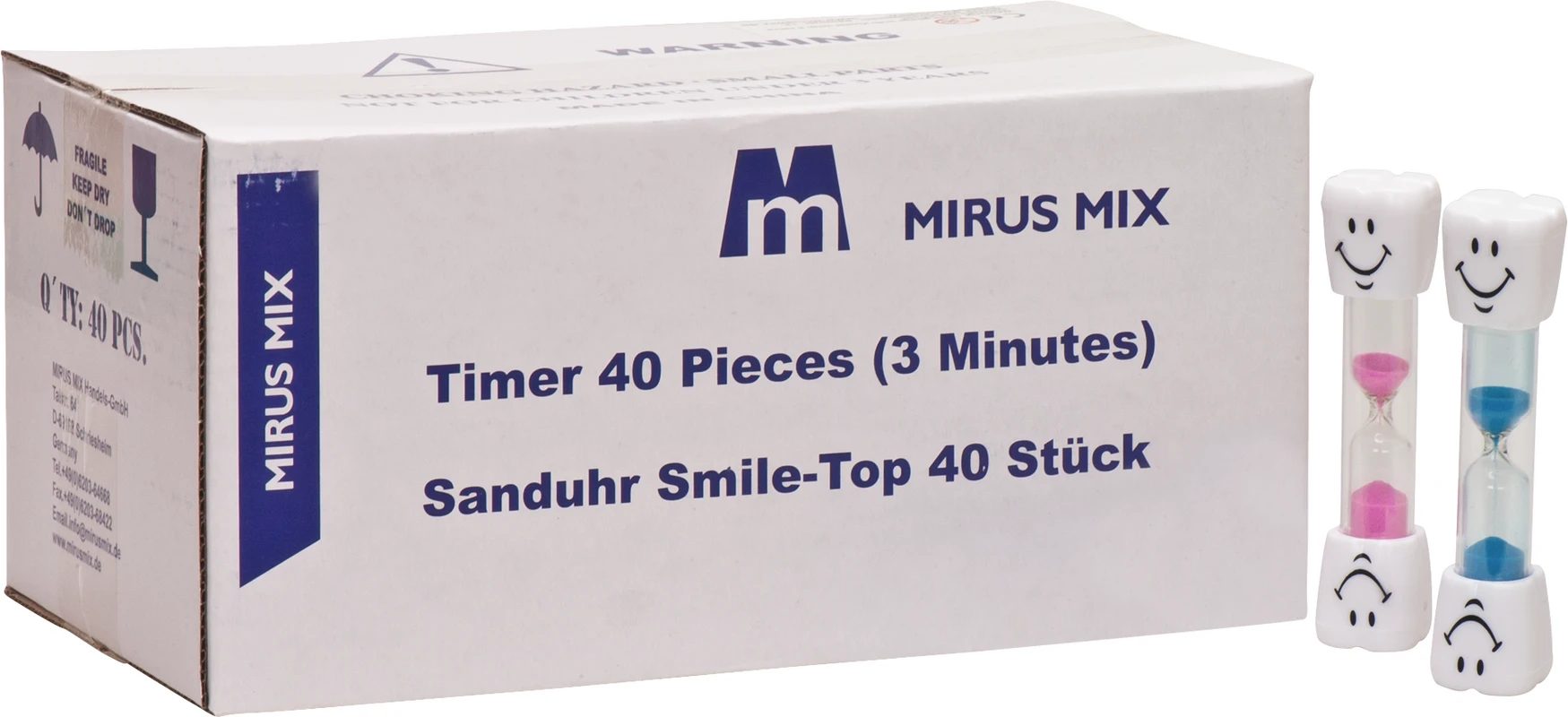 Sanduhren Packung 40 Stück Smile-Top