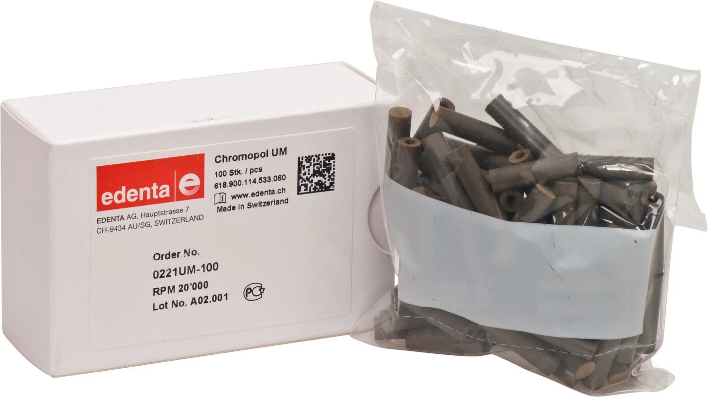ChromoPol Packung 100 Stück unmontiert, braun mittel, Figur 114, 22 mm, ISO 060