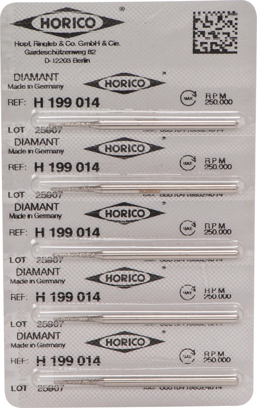 Diamantschleifer H 199 Packung 5 Stück HP, Figur 199, 10 mm, ISO 014