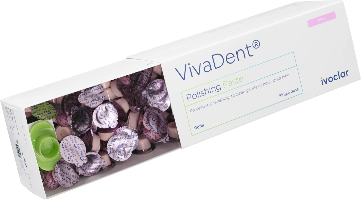 VivaDent® Polishing Paste Packung 200 x 1,8 g Single Dose fein, bubble gum
