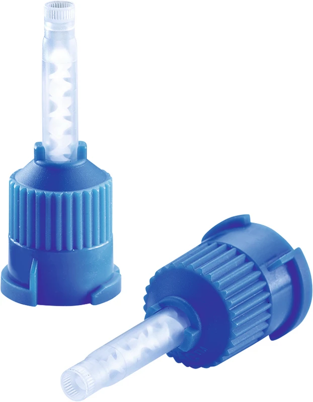 Mischkanülen Packung 50 Stück blau, Ø 2,5 mm, stumpf